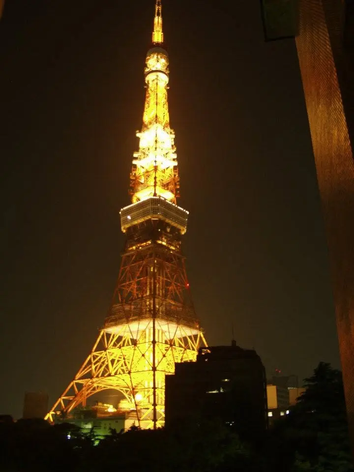 Beleuchteter Tokyo Tower bei Nacht